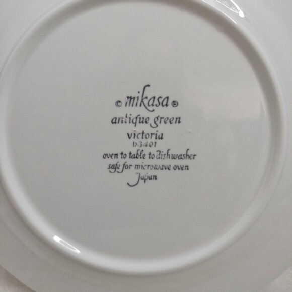 Mikasa Victoria Antique Green Salad Plate 8 1/8" D3401 Set Of 2 New - Picture 8 of 9